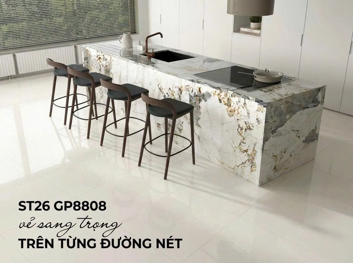 GẠCH VIGLACERA ST26 GP8808 – VẺ SANG TRỌNG TRÊN TỪNG ĐƯỜNG NÉT